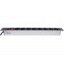 INTELLINET 19 Power Strip 8-Sockets German type produzni kabl sa zastitom crni - slika 3