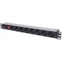 INTELLINET 19 Power Strip 8-Sockets German type produzni kabl sa zastitom crni - slika 1