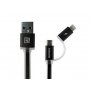 REMAX Kabl Aurora za iPhone 7/6/5 + micro 1m crni - slika 1