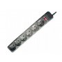 GEMBIRD Protektor SPG6-B-10, 6 mesta, 3m, Crni - slika 1