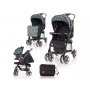 LORELLI BERTONI Kolica Ines Set Black Leaves (2020) - slika 1