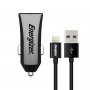 Energizer CAR CHARGER 3.4A 2USB  +Lightning Cable Black - slika 1