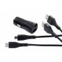 Energizer CAR CHARGER LW 2.4A 2USB+USB-C2.0 +Micro Cable Bk - slika 2