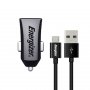 Energizer CAR CHARGER 1A  +MicroUSB Cable Black - slika 1