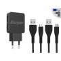 Energizer WALL CHARGER LW 2.4A 2USB EU+USB-C2.0+MCable Bk - slika 1