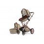 HOT MOM KOLICA BROWN/LIGHT BROWN 2U1 (sportsko sediste+korpa) - slika 1
