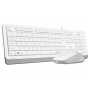 A4 TECH F1010 USB US bela tastatura + USB beli miš - slika 2