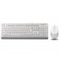 A4 TECH F1010 USB US bela tastatura + USB beli miš - slika 1