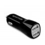 PROMATE Vivid ultra brzi punjač za kola dual USB crni - slika 1
