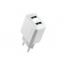 PROMATE BIPLUG 12W zidni punjac 2 USB port beli - slika 1