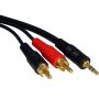 FAST ASIA Audio 3.5mm - 2xRCA 1.5m crni - slika 1