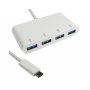 E-GREEN USB 3.1 tip C HUB 4port beli - slika 1