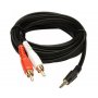 FAST ASIA Audio optički kabl 2,2mm (Toslink) 1m, crni - slika 1
