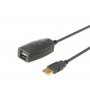 E-GREEN Kabl sa pojačivačem USB A - USB A M/F 5m crni - slika 1