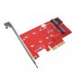OSTALI Kontroler NEWMB Dual M.2 SSD na PCIE, N-PEM22 - slika 1