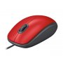 LOGITECH M110 Silent Optical Corded Mouse, Top Red - slika 1