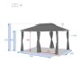 Green Bay BELIZE Metalna gazebo tenda siva - slika 4
