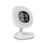 PROMATE AuraRise digitalni alarm sa LED svetlom i wireless punjačem beli - slika 1