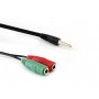 S BOX Kabl Audio 2x3,5 mm F / 1 x3,5 mm M, 0,2 m - slika 1