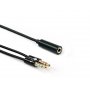 S BOX Kabl Audio 2x3,5 mm M / 1 x3,5 mm F, 0,2 m - slika 1