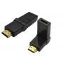 S BOX HDMI ugaoni konektor 360° m/ž (crni) - slika 1