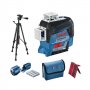 BOSCH plavi alat GLL 3-80 linijski laser 3x360° 80m domet + BT 150 stativ - slika 1