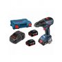 BOSCH plavi alat GSR 18V-50 3 AKUMULATORSKI ODVRTAČ U SETU SA 3 AKUMULATORA - slika 1