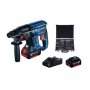 BOSCH plavi alat GBH 180-LI + 11-delni set pribora Akumulatorksi hamer - slika 1