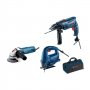 BOSCH plavi alat GSB 550 + GWS 750-125 + GST 700 Set 3 alata + poklon torba - slika 1