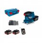 BOSCH plavi alat GSS 18V-10 sa 2 x 5,0 Ah u L-boxxu Akumulatorska vibraciona brusilica-šlajferica - slika 1