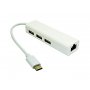 E-GREEN USB 3.1 tip C HUB (3 port USB 2.0 + 1port fast ethernet) - slika 1