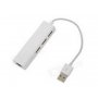 FAST ASIA USB 2.0 - HUB 3port + RJ45 (ž) beli - slika 1