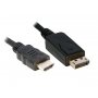E-GREEN DisplayPort M - HDMI M 1.8m, crni - slika 1