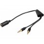 E-GREEN Adapter Audio 3.5mm stereo (F) - 2x 3.5mm stereo (M) - slika 1