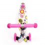 LORELLI BERTONI TROTINET RAPID PINK FLOWERS - slika 4
