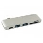 LC POWER HUB LC-HUB-C-MULTI-2S, 2x USB3.0, 1x Card Reader - slika 1