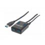 MANHATTAN SuperSpeed USB 3.0 Hub, 4 Ports, AC/Bus Power 162302 - slika 1
