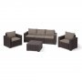 KETER CALIFORNIA 3 SEATER Baštenski set, Pe-ratan, braon - slika 1