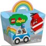 LEGO DUPLO VATROGASNI HELIKOPTER I POLICIJSKI AUTO - slika 1