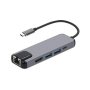 OSTALI Adapter-konverter TIP-C na HDMI+2xUSB3.0+TIP-C+RJ45 - slika 1