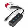 Axagon USB HUB 4xUSB3.2 + micro USB Black - slika 1