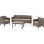 KETER ORLANDO 3 seater Baštenski set, kapućino - slika 1