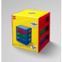 LEGO POLICA SA 3 FIOKE I PODLOGOM ZA GRADNJU – CRVENA - slika 2