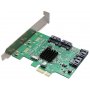 E-GREEN PCI-Express kontroler 4-port SATA III int. Kartica marvel88SE9215 Chipset - slika 3
