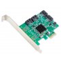 E-GREEN PCI-Express kontroler 4-port SATA III int. Kartica marvel88SE9215 Chipset - slika 1
