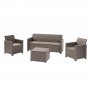 KETER ELODIE 3 seater sa box stolom Baštenski set, kapućino CU 246144 - slika 1