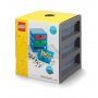 LEGO POLICA SA 3 FIOKE I PODLOGOM ZA GRADNJU – SIVA - slika 3