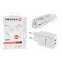 SWISSTEN Kucni Punjac 2.1A 2xUsb Lightning (Bela) - slika 1