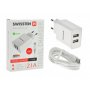 SWISSTEN Kućni Punjač 2.1A 2xUSB Type-C (Bela) - slika 1