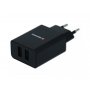 SWISSTEN Kućni Punjač 2.1A 2xUSB Lightning (Crna) - slika 1